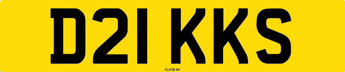 D21 KKS Number Plate