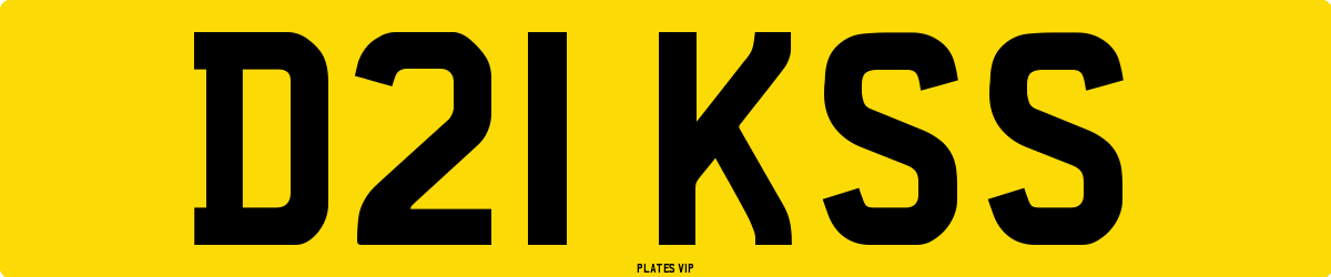 D21 KSS Number Plate