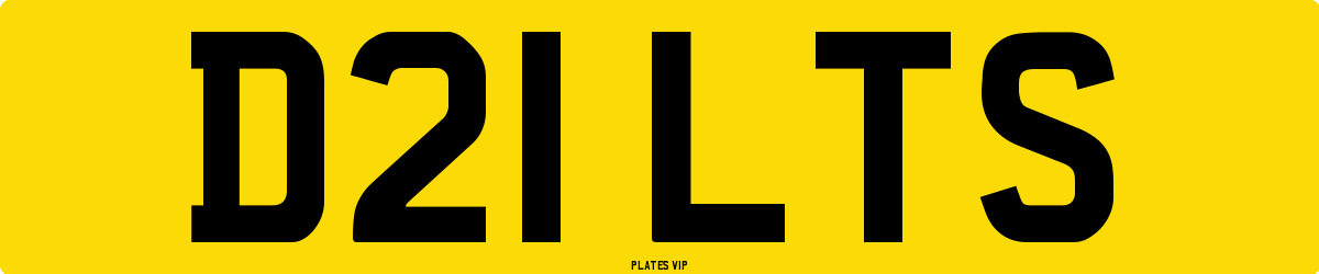 D21 LTS Number Plate