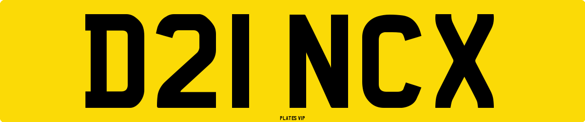 D21 NCX Number Plate