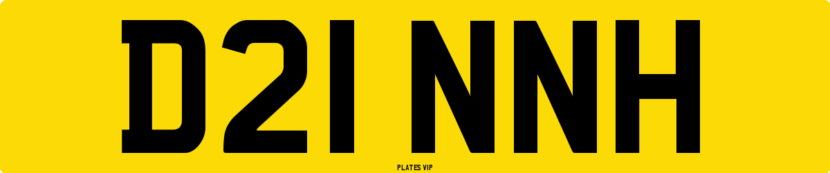 D21 NNH Number Plate
