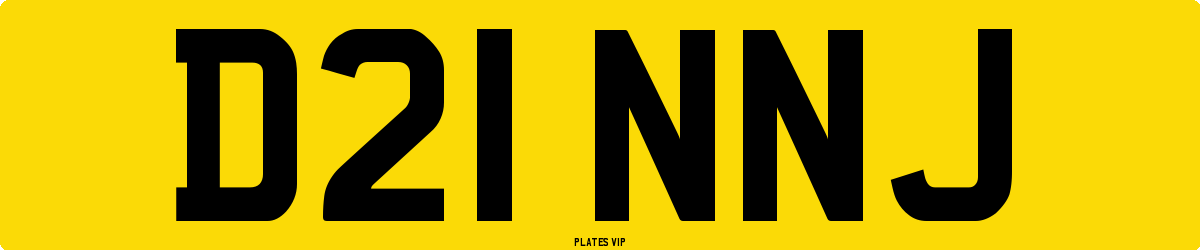 D21 NNJ Number Plate