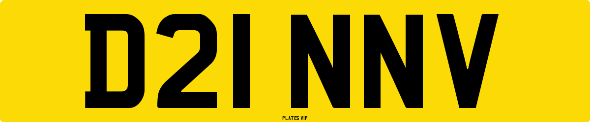 D21 NNV Number Plate