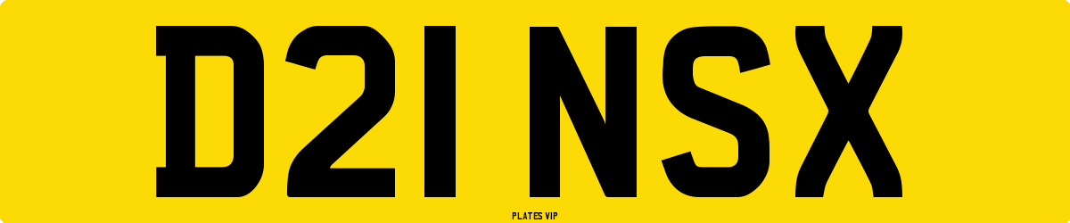 D21 NSX Number Plate