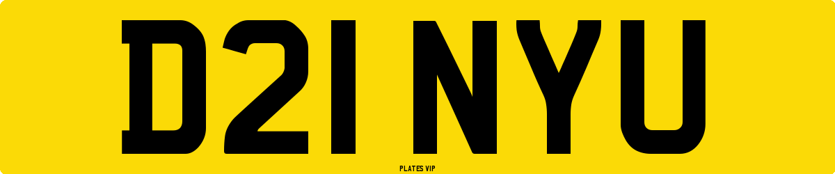 D21 NYU Number Plate