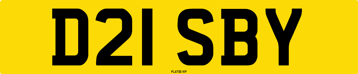 D21 SBY Number Plate