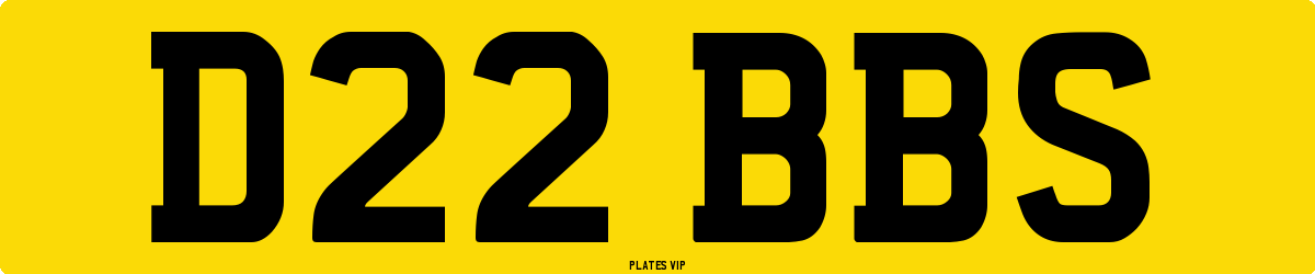 D22 BBS Number Plate