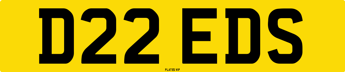 D22 EDS Number Plate