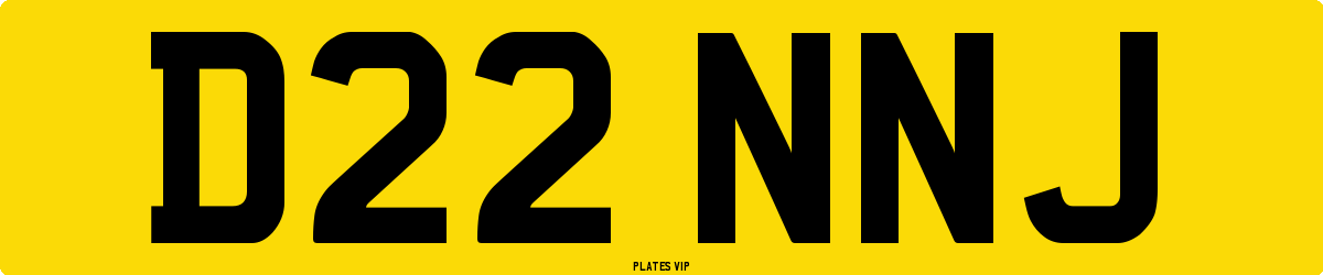 D22 NNJ Number Plate