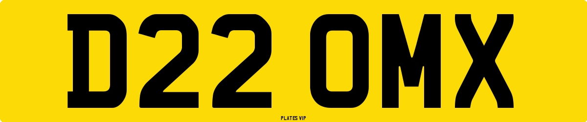 D22 OMX Number Plate