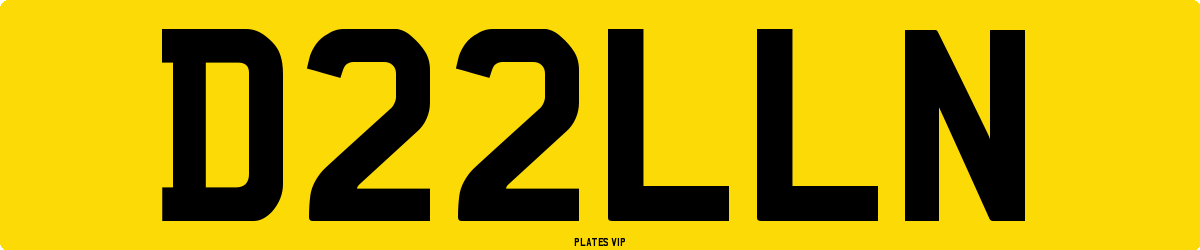 D22LLN Number Plate