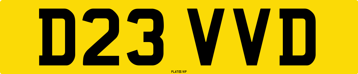 D23 VVD Number Plate
