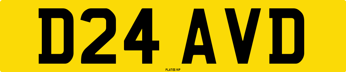 D24 AVD Number Plate