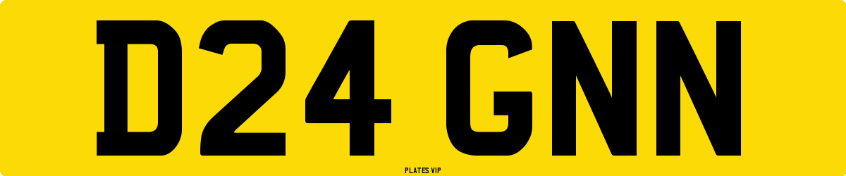 D24 GNN Number Plate