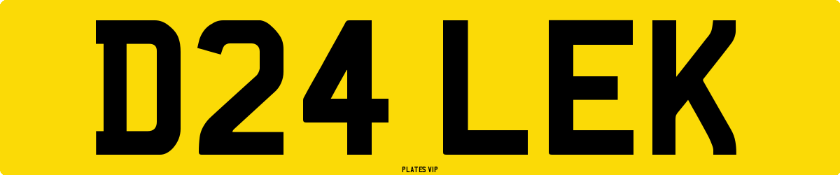 D24 LEK Number Plate