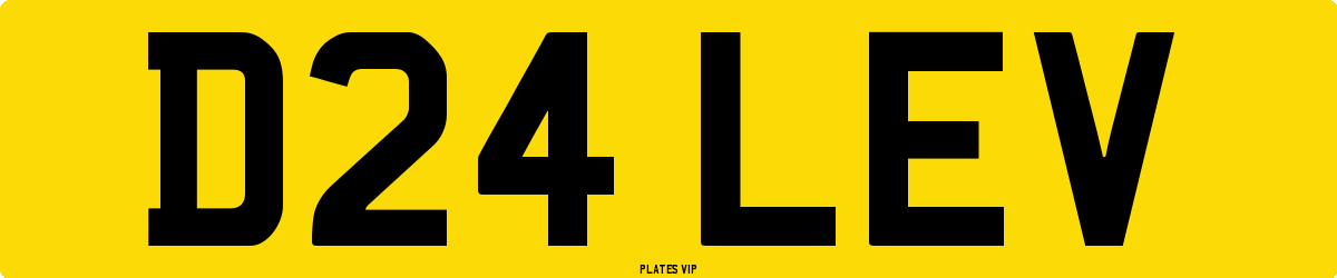 D24 LEV Number Plate