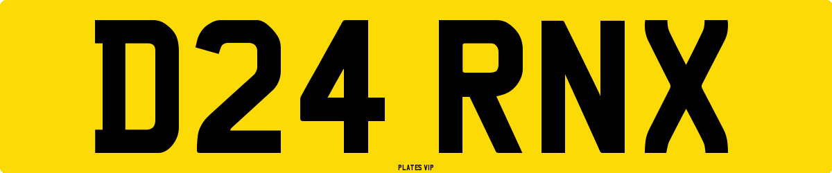 D24 RNX Number Plate