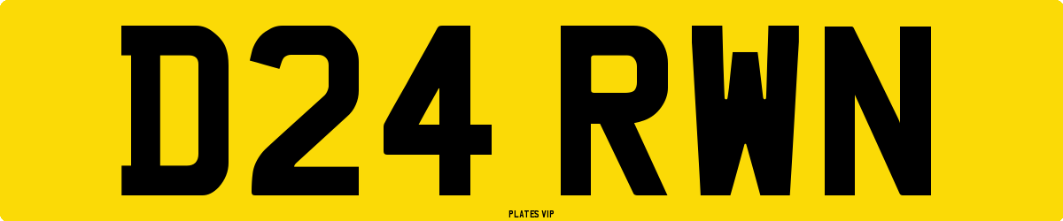 D24 RWN Number Plate