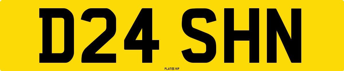 D24 SHN Number Plate
