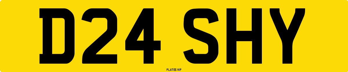 D24 SHY Number Plate