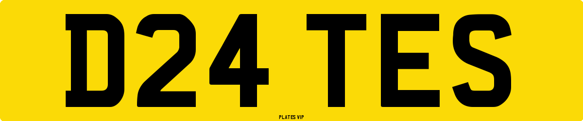 D24 TES Number Plate