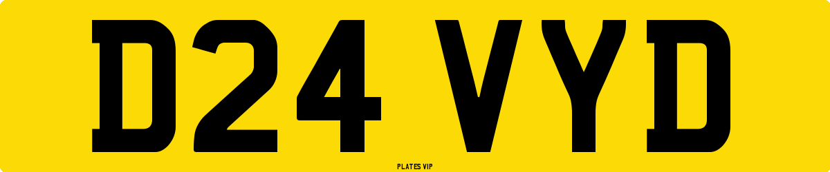 D24 VYD Number Plate