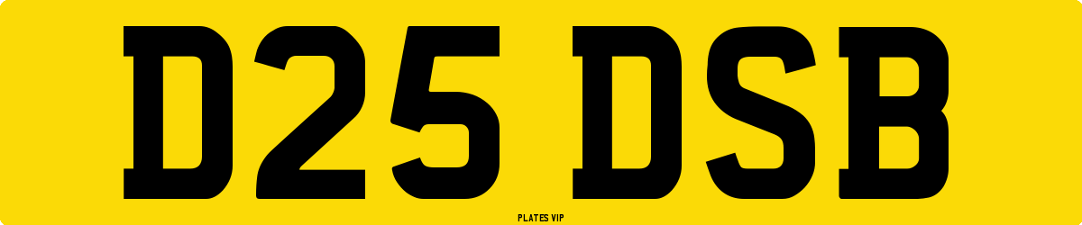 D25 DSB Number Plate