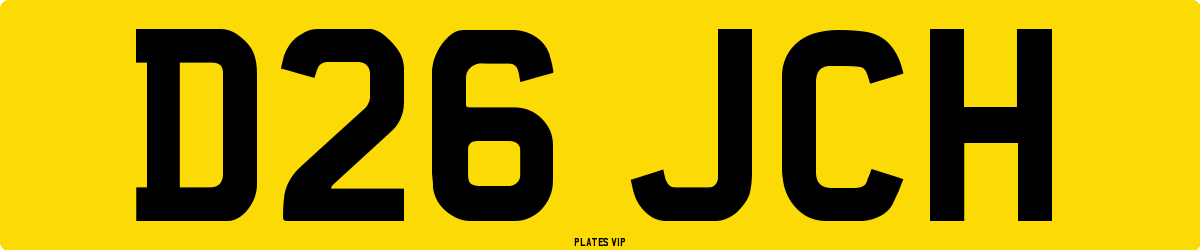 D26 JCH Number Plate