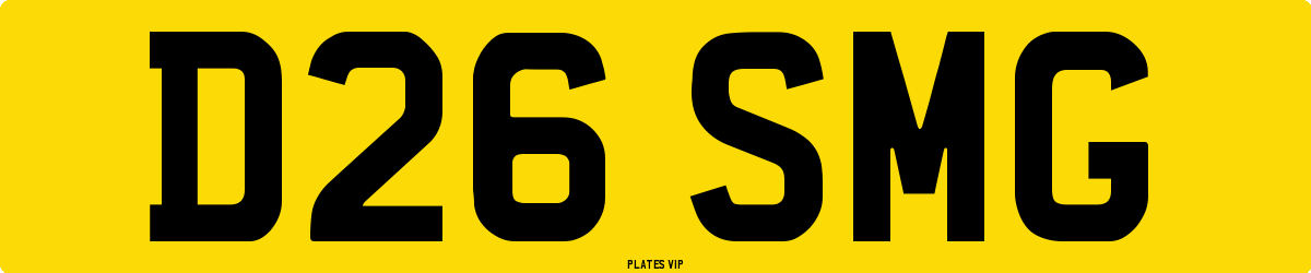 D26 SMG Number Plate