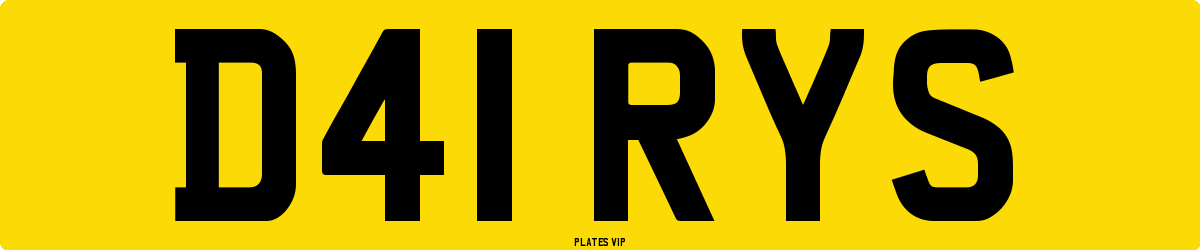 D41 RYS Number Plate