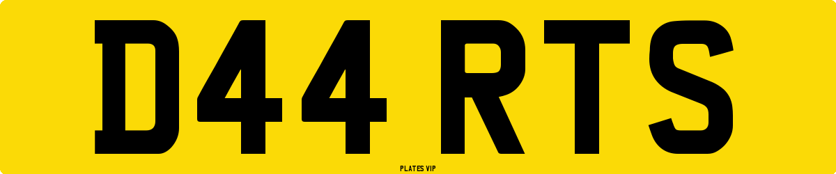 D44 RTS Number Plate