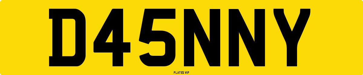 D45NNY Number Plate