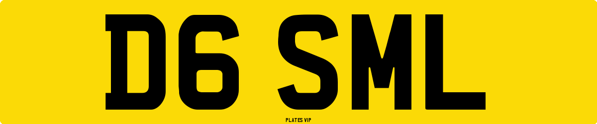 D6 SML Number Plate