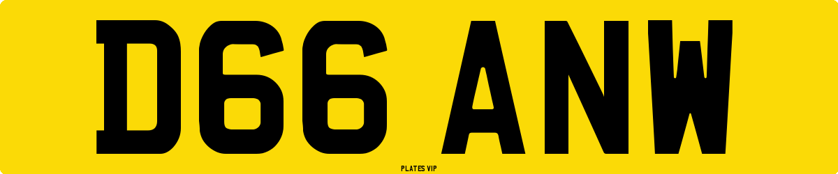 D66 ANW Number Plate