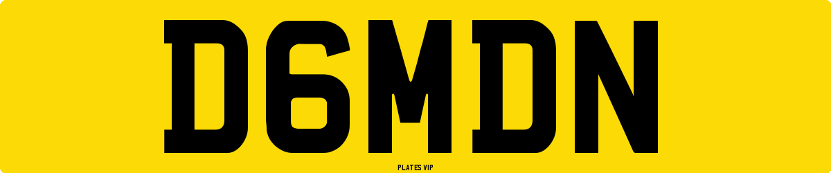 D6MDN Number Plate