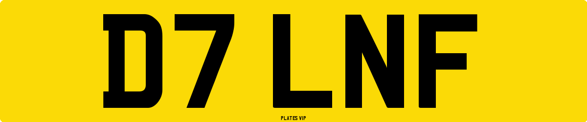 D7 LNF Number Plate