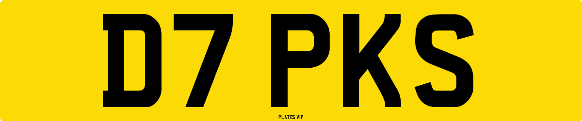 D7 PKS Number Plate