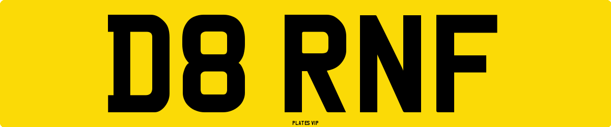 D8 RNF Number Plate