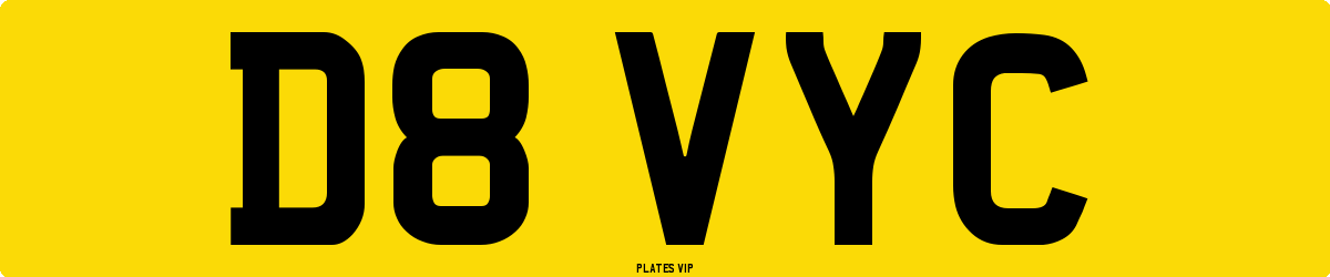 D8 VYC Number Plate