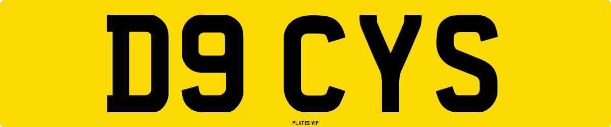 D9 CYS Number Plate