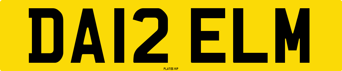 DA12 ELM Number Plate