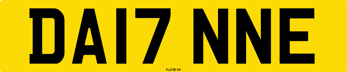 DA17 NNE Number Plate