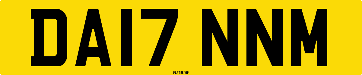 DA17 NNM Number Plate