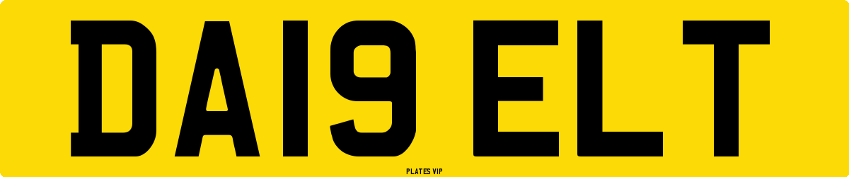 DA19 ELT Number Plate