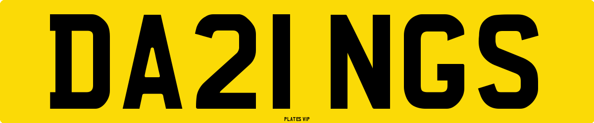 DA21 NGS Number Plate