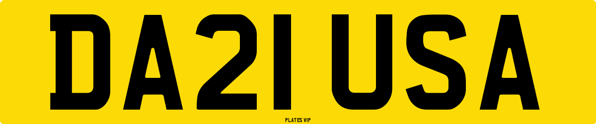 DA21 USA Number Plate
