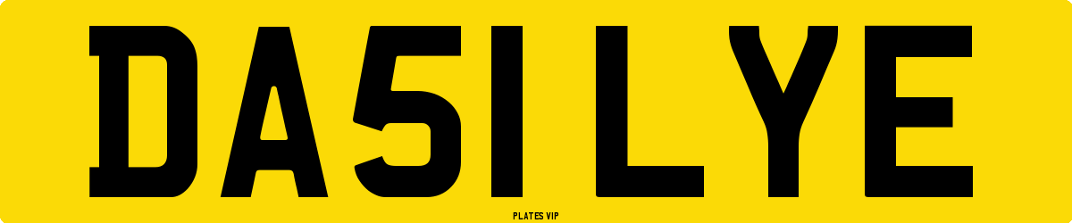 DA51 LYE Number Plate