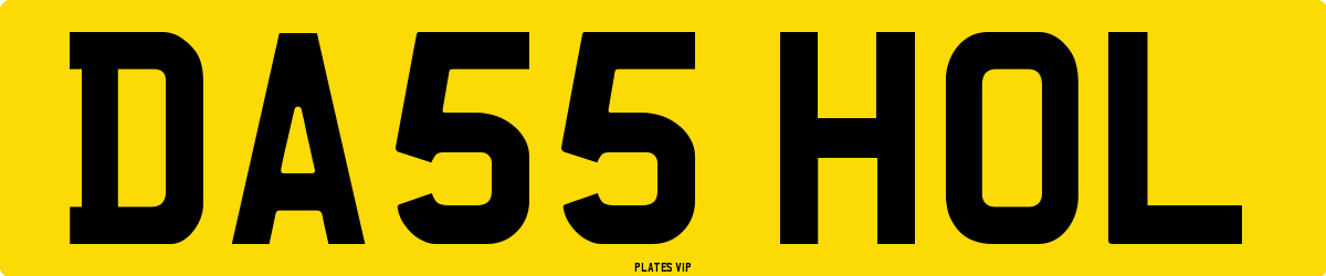 DA55 HOL Number Plate