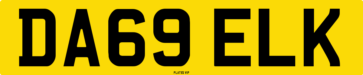 DA69 ELK Number Plate