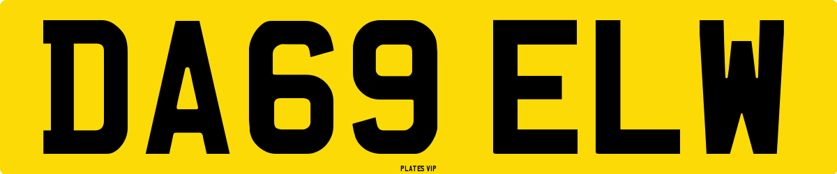 DA69 ELW Number Plate